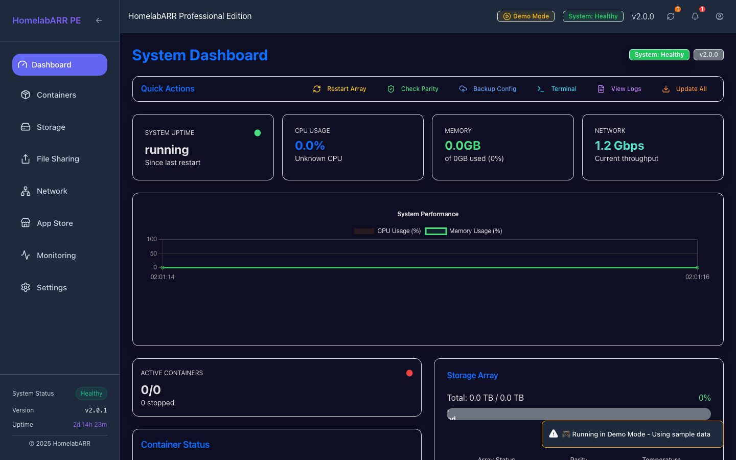 HomelabARR PE Dashboard
